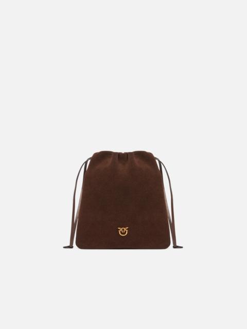 PINKO POUCH BAG WITH LOVE BIRDS LOGO