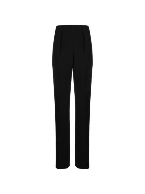 Cady high-rise pleated trousers