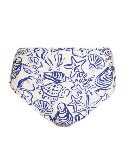 SIMKHAI Women's Teya High-Waisted Bikini Bottom - Blueberry Multi