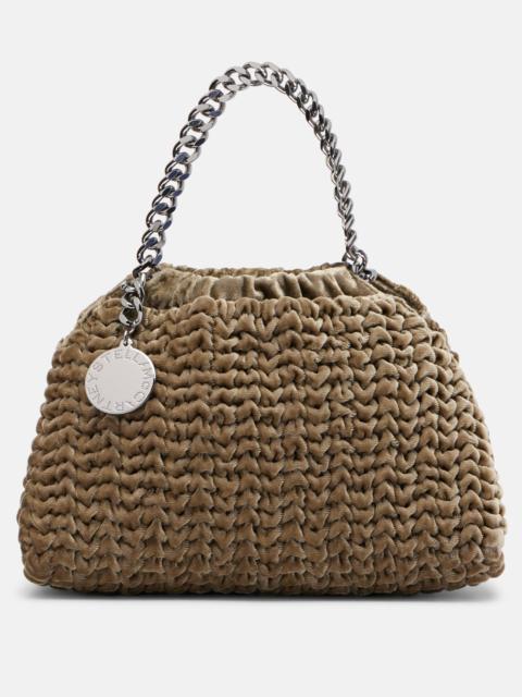 Stella McCartney Falabella Small velvet tote bag
