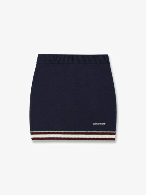 CASABLANCA Navy Merino Mini Skirt | Casablanca Paris