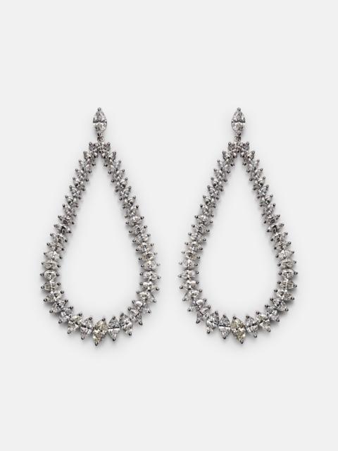 ANITA KO Swing 18kt white gold drop earrings with diamonds