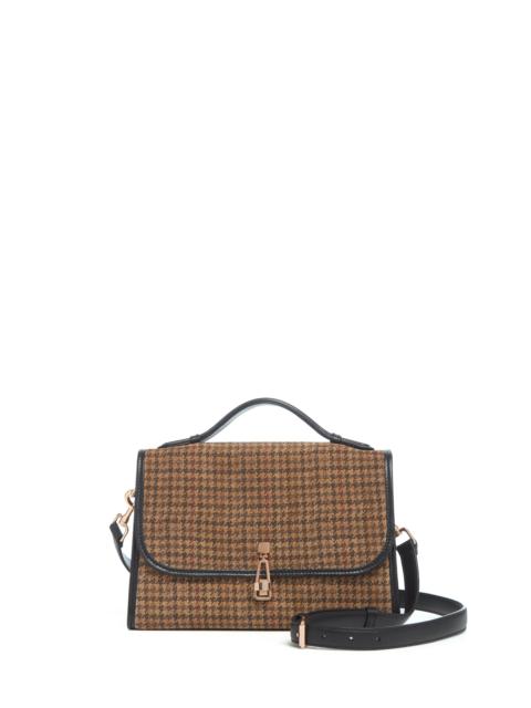 GABRIELA HEARST Medium Leonora Bag in Camel Multi Suede Houndstooth
