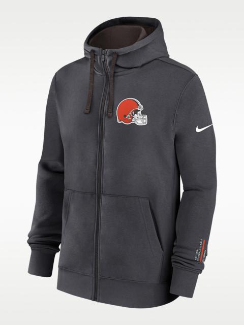 Nike Cleveland Browns Playbook Page Club Men's Nike NFL Full-Zip Hoodie