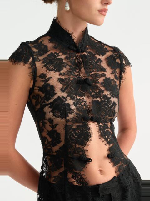 SAU LEE SAPHINA LACE TOP