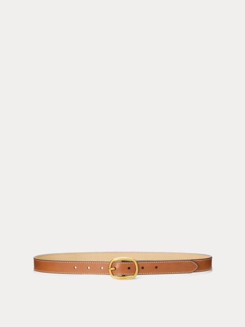 Polo Ralph Lauren Oval-Buckle Skinny Leather Belt