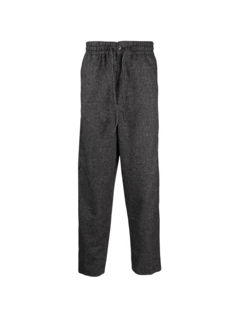 KENZO logo-patch check-pattern tapered trousers