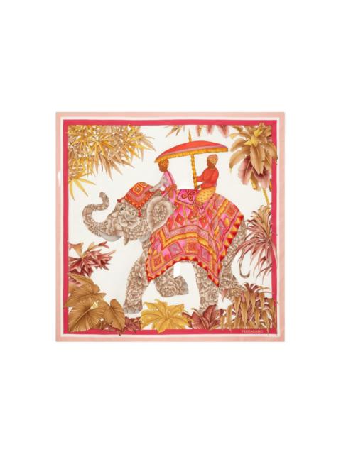 FERRAGAMO India-print square scarf