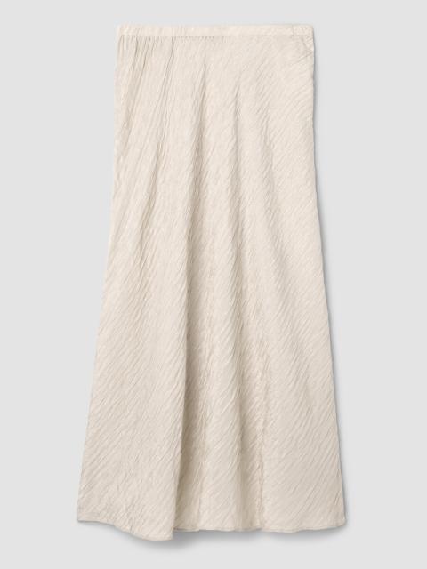 EILEEN FISHER Textured Silk Jacquard Bias Skirt