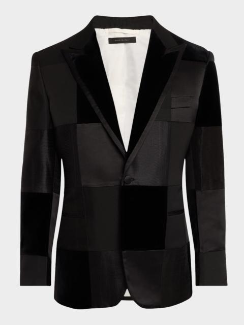 Brioni Men's Virgilio Patchwork Dinner Jacket