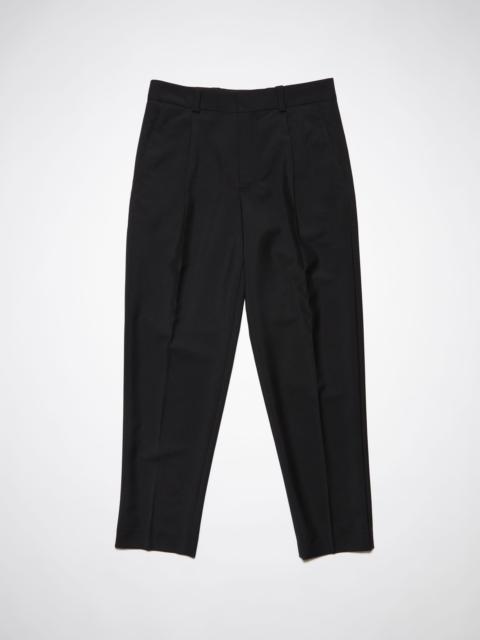 Wool-blend tailored trousers - Black