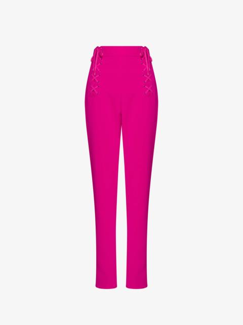 Moschino BONDAGE LACING CRÊPE TROUSERS