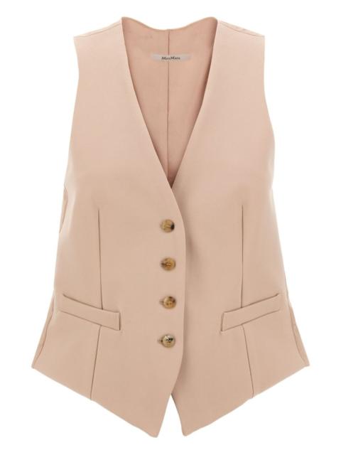 Max Mara button-fastening drawstring vest