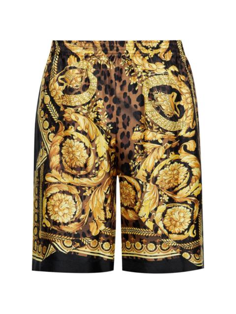 Barocco silk shorts