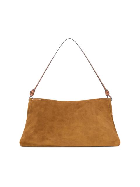 STAUD Women's Wally Suede Shoulder Bag - Tan