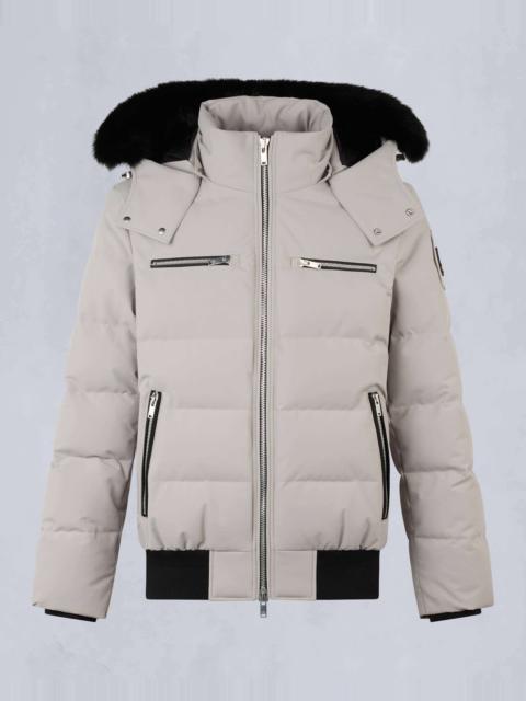 MOOSE KNUCKLES CLOUD SHEARLING BOMBER JACKET