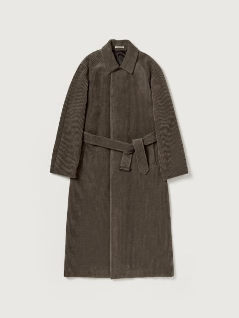 AURALEE WOOL CASHMERE CORDUROY SOUTIEN COLLAR COAT