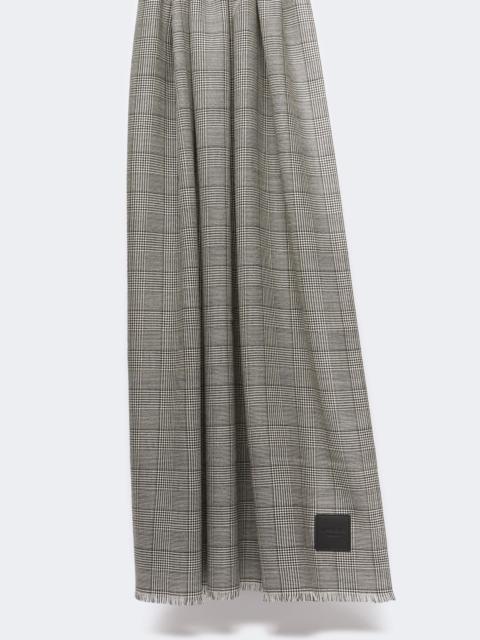 WEEKEND Max Mara QUANTUM Yarn-dyed wool stole - COFFEE
