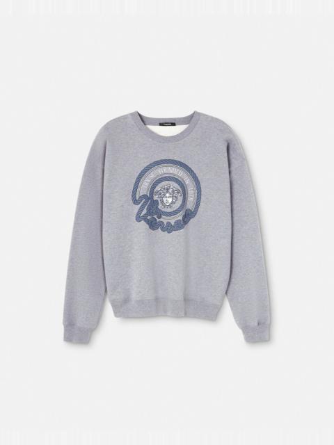 VERSACE Embroidered Nautical Medusa Sweatshirt