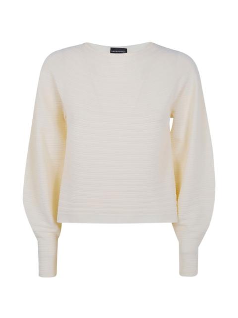 EMPORIO ARMANI balloon-sleeve sweater