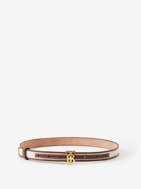 Burberry Monogram Motif Canvas and Leather Belt