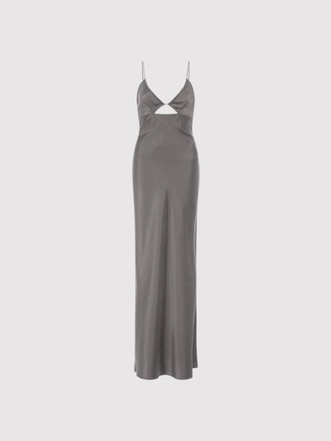 ST. AGNI Soft Silk Bra Bias Slip - Pewter Grey