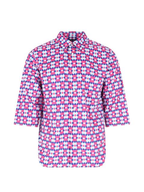 Comme des Garçons Homme Plus geometric-pattern short-sleeve shirt