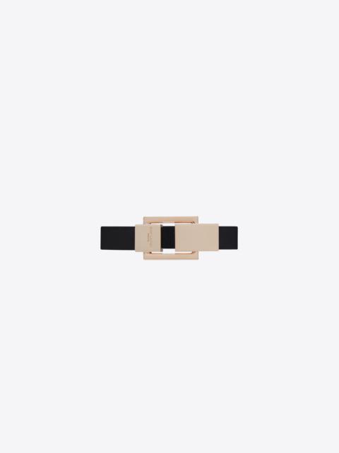 le carré bracelet in leather and metal