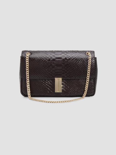 TOM FORD Women's Mia Python-Embossed Leather Chain Shoulder Bag - Espresso