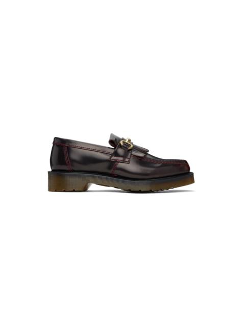 Dr. Martens Burgundy Adrian Snaffle Smooth Leather Kiltie Loafers