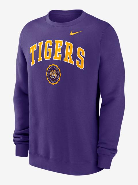 Nike LSU Tigers Arched Seal Men's Nike College Pullover Crew