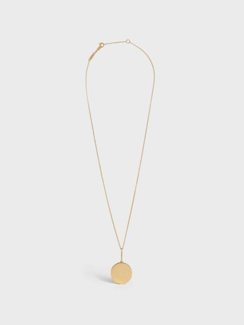 CELINE Medaille Celine Small Necklace in Yellow Gold and Diamonds