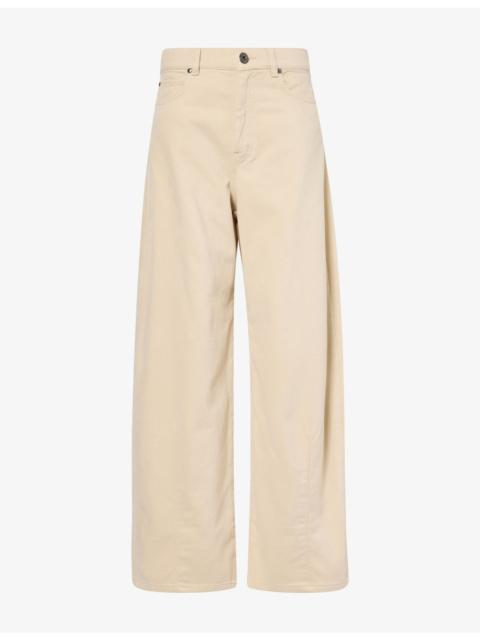 WEEKEND Max Mara Barrel-Leg Cotton Trousers