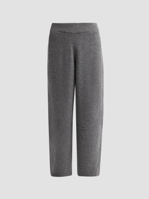 GUEST IN RESIDENCE Women's Wool-Cashmere Knit Barrel-Leg Pants - Charcoal