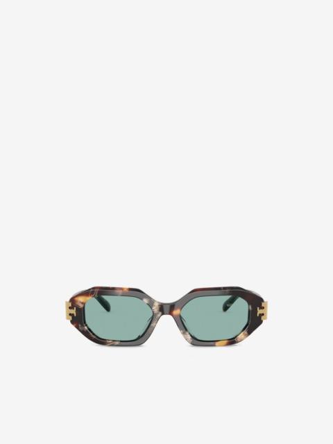TORY BURCH Double T geometric-frame sunglasses