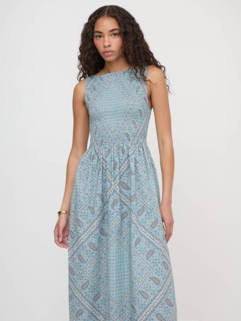 Hill House Home The Cosima Nap Dress - Dusty Blue Gemstone Mosaic Scarf