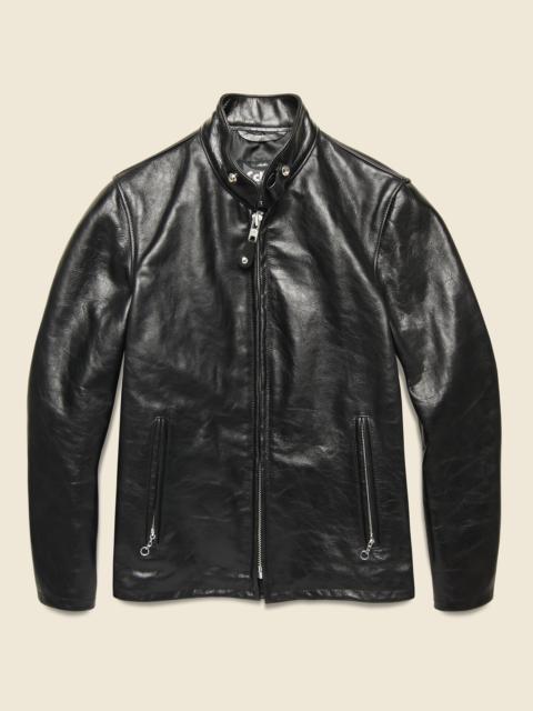 Schott Cafe Racer Jacket - Black Leather