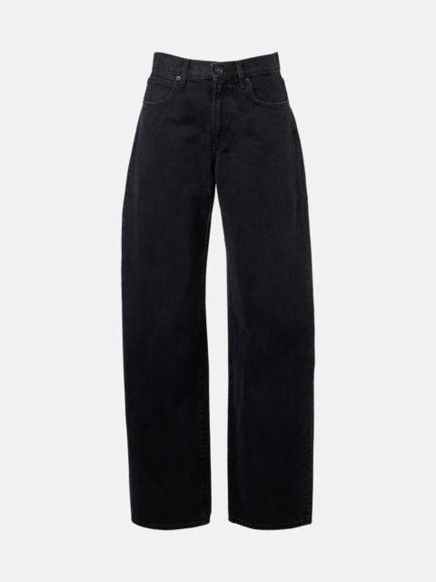 SLVRLAKE Tess Long high-rise barrel-leg jeans