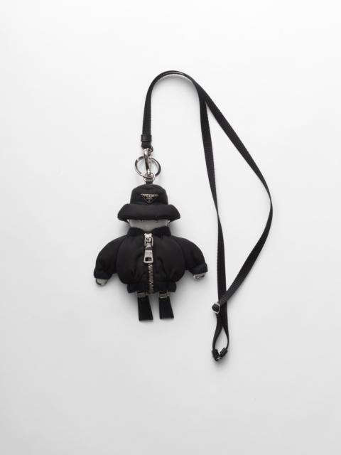 Prada Re-Nylon key ring trick with shoulder strap