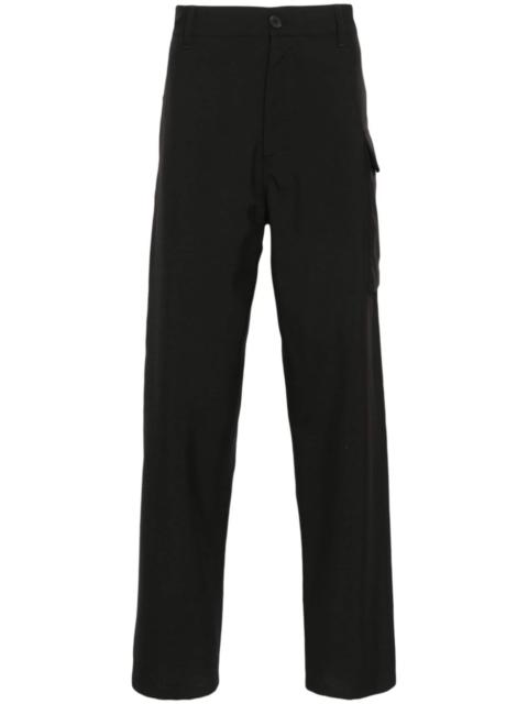 straight-leg wool trousers