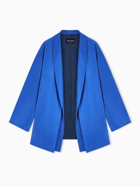 GIORGIO ARMANI WASHED SILK SINGLE-BREASTED JACKET