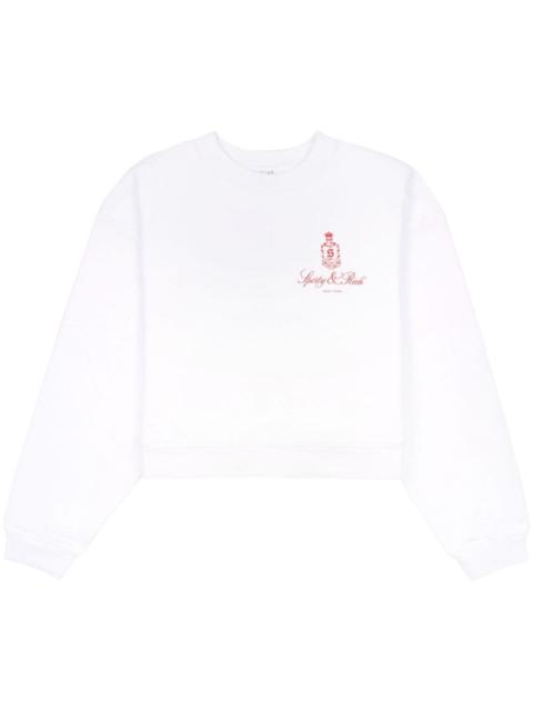 Sporty & Rich Vendome crew-neck crop top