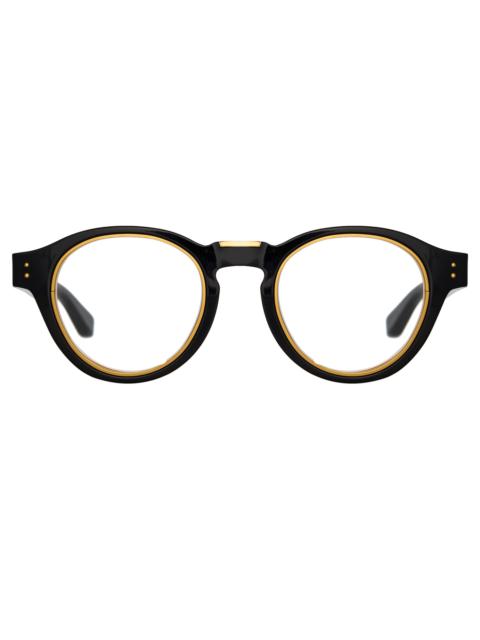 LINDA FARROW MORRIS OVAL OPTICAL FRAME IN BLACK