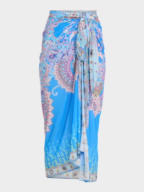 CAMILLA Footsteps in Folklore Multi Wear Long Sarong Coverup