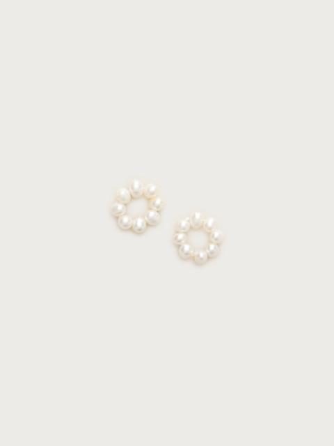 J.CREW Floral pearl studs
