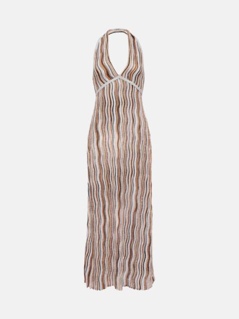 Missoni Sequined halterneck maxi dress