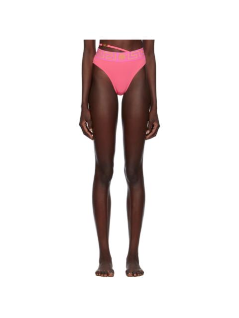 VERSACE Pink Medusa '95 Greca Border Bikini Bottom