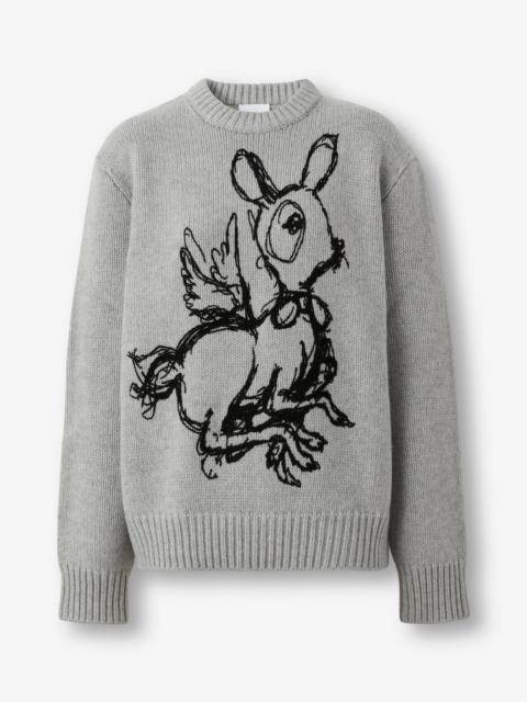 Deer Graphic Wool Cashmere Sweater