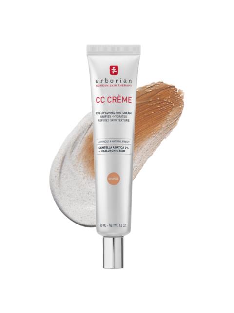 Erborian CC Cream Color-Corrector for Natural Luminous Finish with Korean 2% Centella Asiatica Extract and Hy