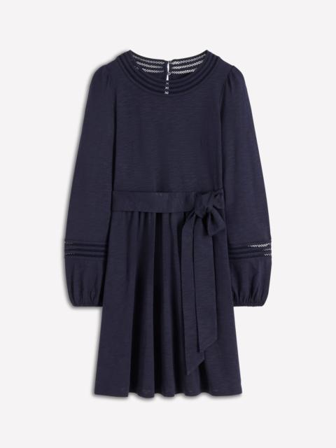 BODEN Athina Trim Insert Short Dress-Navy